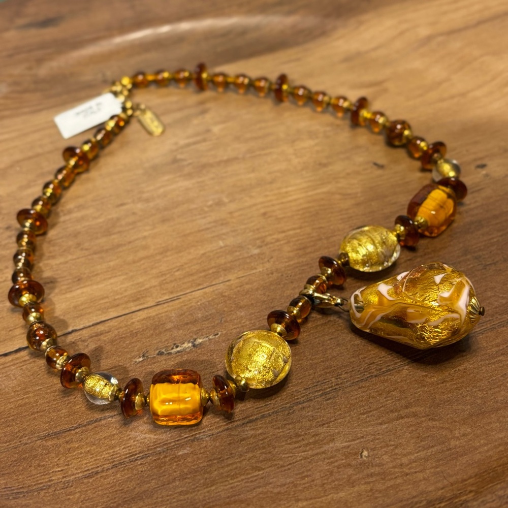 Gorgeous Hilary London Murano glass necklace